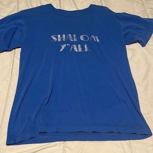 Vintage “Shalom Y’all” tee, blue, medium